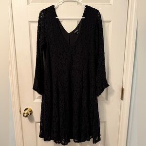 Torrid Lacey Black Long Sleeve Dress